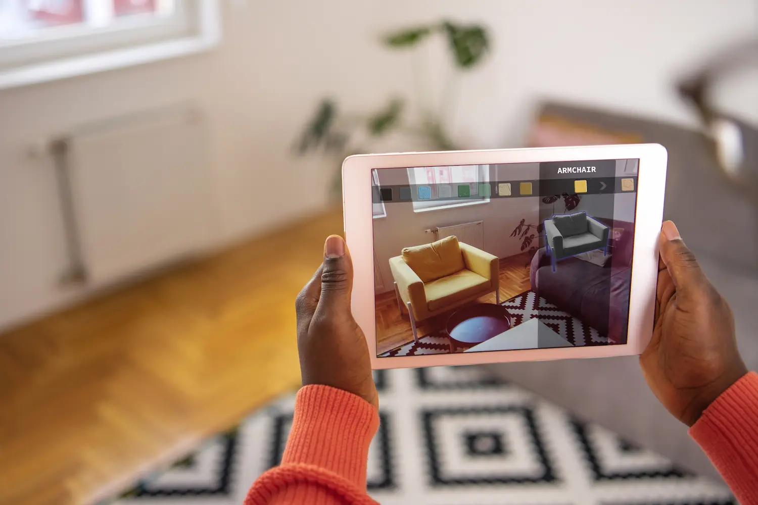 AR app visualizes furniture in room